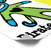 ハートソックモンキーポスター ポスター (角)