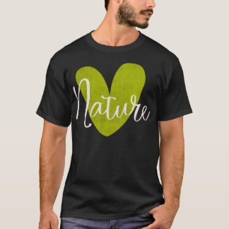 ハートタイポグラフィミニマル自然シンプル Tシャツ