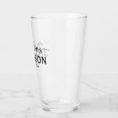 ハートタイポグラフィ式結婚式の夫妻 タンブラーグラス (左)