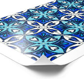 ハートタイルインスパイアバイポルトガルのアズレジョスブルー フォトプリント            (角)