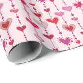 ハートタイル ラッピングペーパー (ロールコーナー)