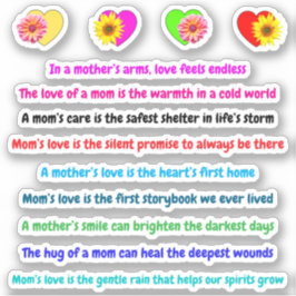 ハートタッチマザー引用文 | ラブマママスティッカー シール