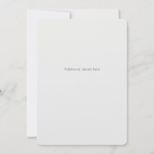 ハートタトゥーハンドスケッチ結婚式招待状 招待状 (裏面)