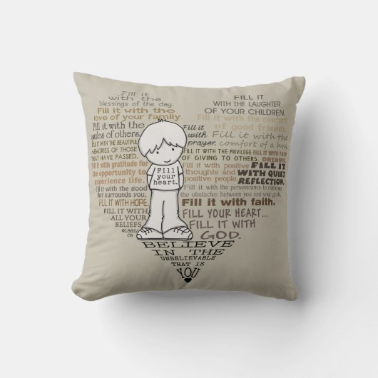 ハートタンを満たす クッション (正面)