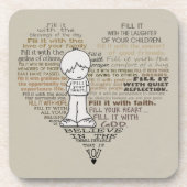 ハートタンを満たす コースター (正面)