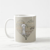 ハートタンを満たす コーヒーマグカップ (左)