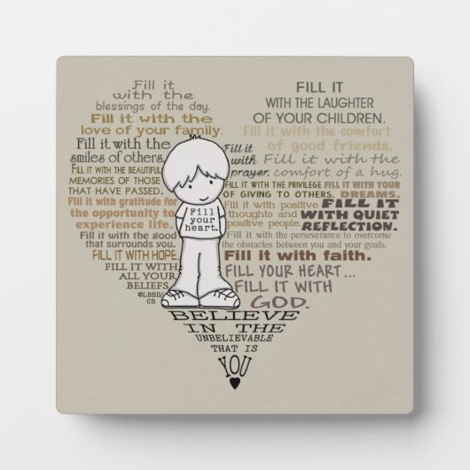 ハートタンを満たす フォトプラーク (正面)