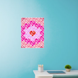 ハートタングラムパターン ウォールステッカー