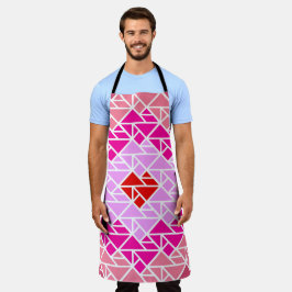 ハートタングラムパターン エプロン