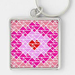 ハートタングラムパターン キーホルダー