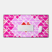 ハートタングラムパターン デスクマット (キーボード&マウス)