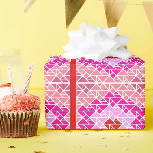 ハートタングラムパターン ラッピングペーパー (誕生日パーティー)