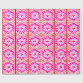 ハートタングラムパターン ラッピングペーパー (フラット)