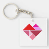 ハートタングラム キーホルダー (正面)