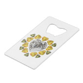 ハートダイヤモンドジェムストーンアート クレジットカード栓抜き (正面アングル)