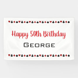 ハートダイヤモンドスペードクラブカジノ誕生日 横断幕