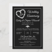 ハートダイヤモンド10周年ウェディングパーティー 招待状 (正面)