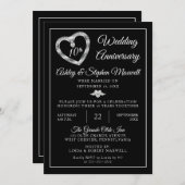 ハートダイヤモンド10周年ウェディングパーティー 招待状 (正面/裏面)