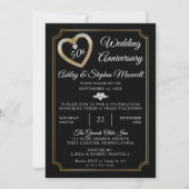 ハートダイヤモンド 50周年 結婚記念日パーティー 招待状 (正面)