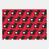 ハートダックスラッピング紙シートセット ラッピングペーパーシート (正面)