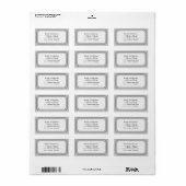 ハートダマスクセット（白黒） ラベル (フルシート)