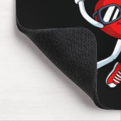 ハートダンクバスケットボールプレイヤーバレンティンズデイラブ マウスパッド (コーナー)