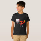 ハートダンクバスケットボールプレイヤーバレンティンズデイラブ Tシャツ (正面フル)