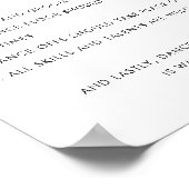 ハートダンスフロールミニマル結婚リストのサイン ポスター (角)