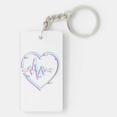 ハートチェックアクリルキーチェーン キーホルダー (裏面)