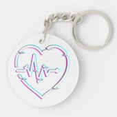 ハートチェックアクリルキーチェーン キーホルダー (裏面)