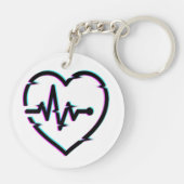 ハートチェックアクリルキーチェーン キーホルダー (裏面)