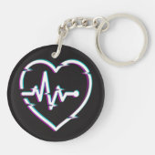 ハートチェックアクリルキーチェーン キーホルダー (裏面)