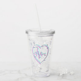 ハートチェックアクリルタンブラー アクリルタンブラー