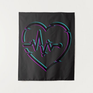 ハートチェックウォールタペストリー タペストリー