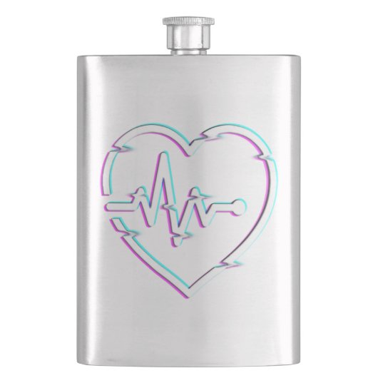 ハートチェッククラシックフラスコ フラスク (正面)