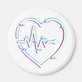 ハートチェックサークル磁石 マグネット