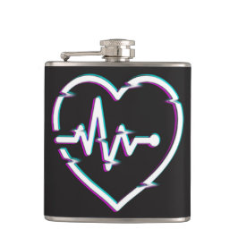 ハートチェックビニール包まれたフラスコ フラスク