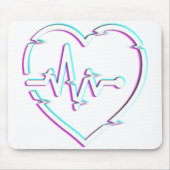 ハートチェックマウスパッド マウスパッド (正面)