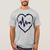 ハートチェックメンズベーシックTシャツ Tシャツ (正面)