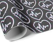 ハートチェックラッピング紙 ラッピングペーパー (ロールコーナー)