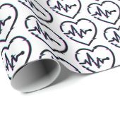 ハートチェックラッピング紙 ラッピングペーパー (ロールコーナー)