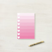 ハートチェックリストPink Post-It Note Pad ポストイット (デスク上)