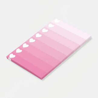 ハートチェックリストPink Post-It Note Pad ポストイット