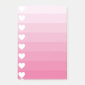 ハートチェックリストPink Post-It Note Pad ポストイット (正面)