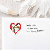 ハートチェーン付きホワイトレザーブーツ ラベル (インサイチュ)