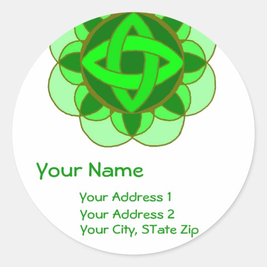 「ハートチャクラのバランス」住所 シール (正面)