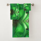 ハートチャクラエネルギー繰り返しパターン バスタオルセット (インサイチュ)