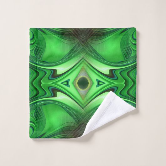 ハートチャクラエネルギー繰り返しパターン バスタオルセット (ウォッシュタオル)