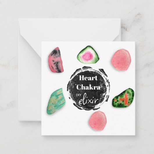 *~*ハートチャクラエリクシルAP64ストーンズ ノートカード (正面)