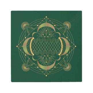 ハートチャクラシャドウマンダラメタルプリント メタルプリント